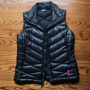 Black Breast Cancer North Face Vest